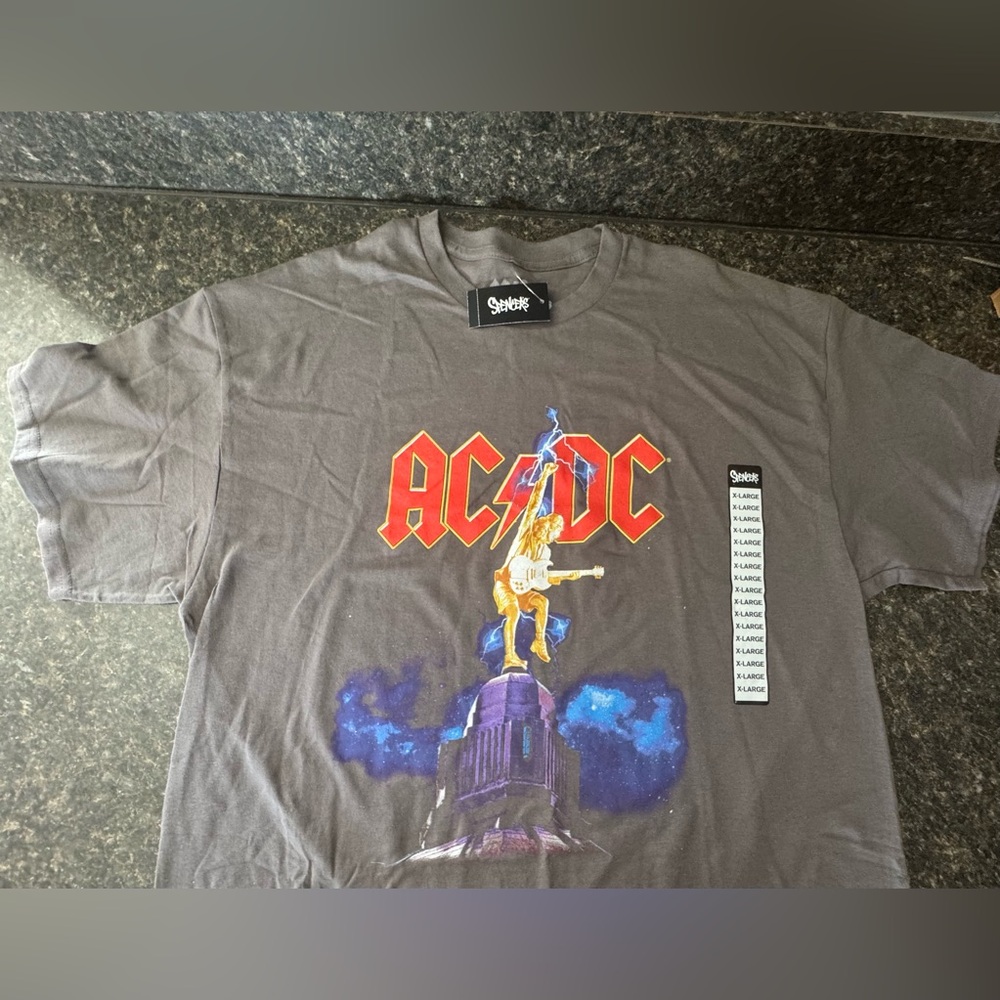 AC/DC Graphic T-Shirt in Gray